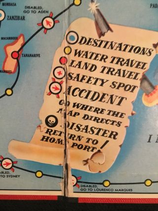 Vintage 1953 PIRATE AND TRAVELER Board Game Milton Bradley COMPLETE Geography 4