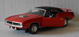1970 Red Plymouth Hemi Cuda Plymouth Barracuda 1:43 Road Champs Die - Cast