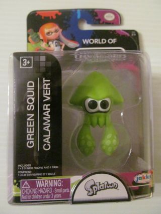 World Of Nintendo - Green Squid - 2.  5 " Figure - Jakks Pacific -