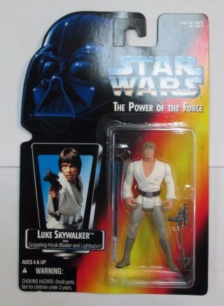 Star Wars Luke Skywalker Short Saber Potf Red Card 1995