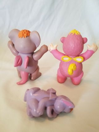 Vintage 1985 Wuzzles Figurines 2 Hoppopotamus,  and Rinokey.  Disney About 4 