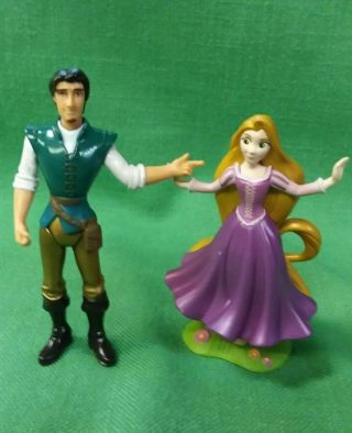 Disney Princess Tangled Rapunzel Collectible Flynn Rider Pvc Figure Cake Topper