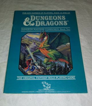 1984 Tsr Dungeons & Dragons Dungeon Masters Companion Rules Book Two 1013