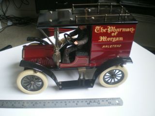 Large Scale (1:12) Ford Model T Van " The Pharmacy Of Morgan " Tin Plate Model Car