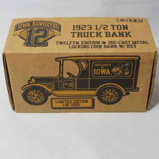 Ertl Iowa Hawkeyes 1923 1/2 Ton Truck Bank Die Cast Locking Coin Bank 1 Of 5000