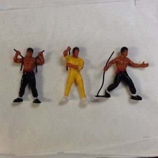 Bruce Lee 3 (action Figure Set) From The Estate Of Bruce Lee 1983 - 86 3.  5 "