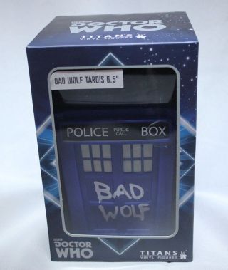 Doctor Who Bad Wolf Tardis 6.  5 " Vinyl Figure Nib Titans 10th Dr.
