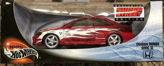 1:18 Scale Hot Wheels Honda Civic Si Tuner Street Die - Cast