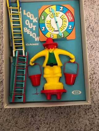 Vintage Look Out Below Board Game,  Ideal Games,  Fireman Ladder Game,  1968 7