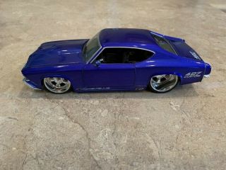 2005 Jada Toys Dub City Bigtime Muscle Blue 1969 Chevy Chevelle Ss 1:24 Scale