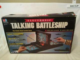 1989 Electronic Talking Battleship Game By Milton Bradley,  Complete,