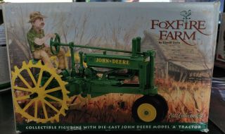 Vintage Fox Fire Farm John Deere Model A Tractor & Driver Mib 1995 Die Cast 9397