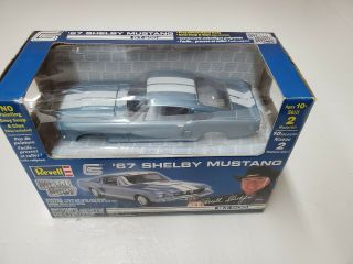 Revell 67 Ford Shelby Mustang Gt500 Blue Model Kit 1/25 Scale Metal Body