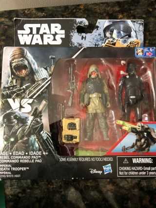 Star Wars Rogue One Imperial Death Trooper And Rebel Commando Pao 3.  75 Inch