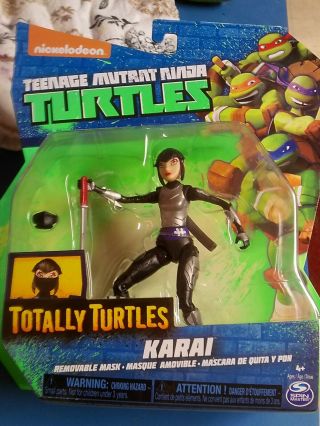Teenage Mutant Ninja Turtles Totally Turtles Karai 18 Nip Action Figure W/ Mask