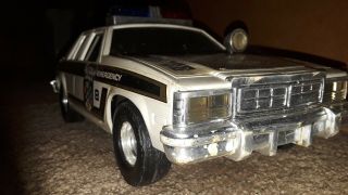 Vintage 1993 Buddy L Rescue Force Light And Sound Police Cruiser Toy Car Display