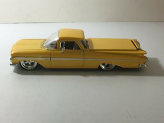 Jada Toys Dub City 1959 Chevrolet El Camino 1/24 Yellow No Box
