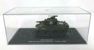 Wwii Us Army M4a3 Sherman 756th Tank Battalion 5th Army Tank Cased Display