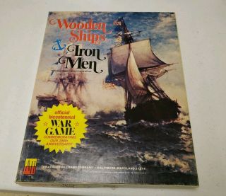 Wooden Ships And Iron Men Avalon Hill Bicentennial War Game 1975 Unpunched