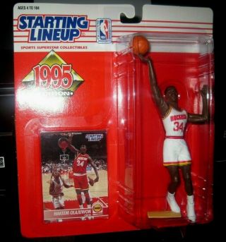 Starting Lineup Hakeem Olajuwon Sports Figure 1995 Kenner Rockets Slu Nba