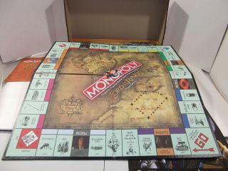 MONOPOLY Lord of the Rings Trilogy Edition - Board Game - COMPLETE & 6