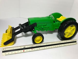 Vintage Green Gay Toys Inc Plastic Tractor Bucket Loader