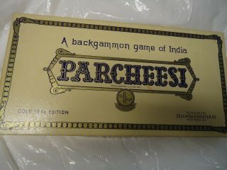 Parcheesi Board Game No - 2 1959 Gold Seal Edition In Shape