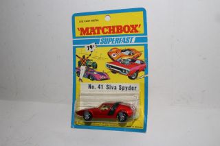 Matchbox Superfast 41 Siva Spyder,  Unpainted Base,  In Blisterpack
