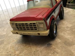 Vintage pressed Steel Nylint Red Ford Bronco Ranger XLT Truck Made in USA 4