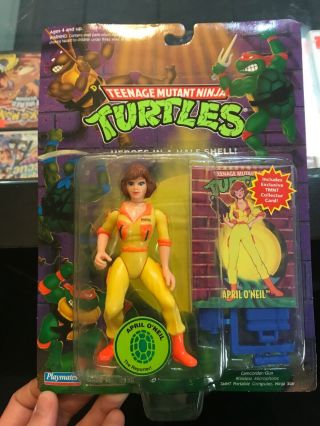 Teenage Mutants Ninja Turtles Tmnt April O’neil Figure On Card 1989