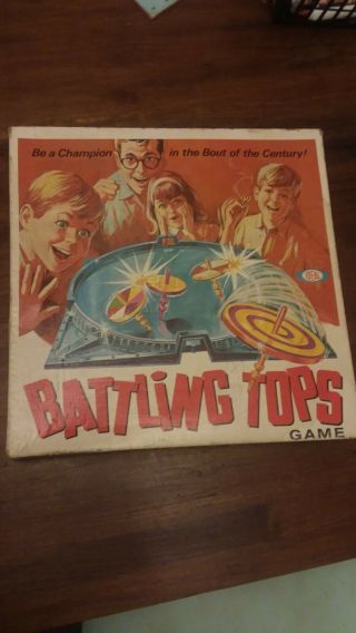 1968 Ideal Games No.  2340 - 8 Battling Tops Game