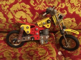 Vtg Rare Steel Tec Remco Erector Set Harley - Davidson Motorcycle Bike Lego Metal