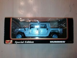 Special Edition Hummer H2 1998 Maisto Die Cast Metal Blue Model 1:18 Scale Gift
