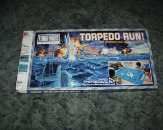1986 Milton Bradley,  Torpedo Run Submarine Attack Game,  Floor Wars Series 4740
