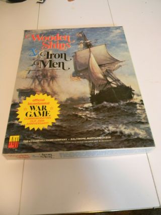 Avalon Hill Wooden Ships & Iron Men War Game Bicentennial War Game 709 1975