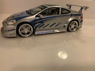 Funline Muscle Machines Sstuner 2002 Acura Rsx Silver 1:18 Scale Die Cast
