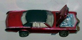 1968 HOT WHEELS MATTEL REDLINE CUSTOM EL DORADO CANDY APPLE RED US METAL CAR 3