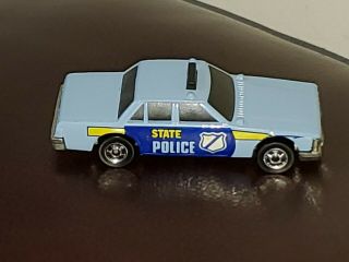 RARE 1983 HOT WHEELS CRACK UPS CRUNCH CHIEF BLUE STATE POLICE CAR NEAR NM 3