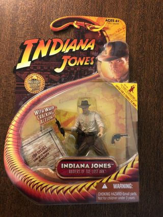 Raiders Of The Lost Ark Indiana Jones Whip Cracking Action 2008 Hasbro 3.  75