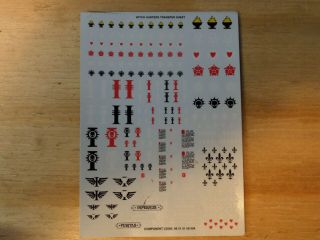 Warhammer 40k - Sisters Of Battle - Inquisition - Witch Hunters - Transfer Sheets