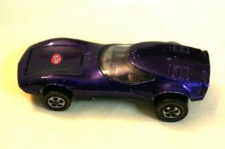 Vintage Hot Wheels Redline Purple Torero 1968 Mattel Us With Stp Sticker S41