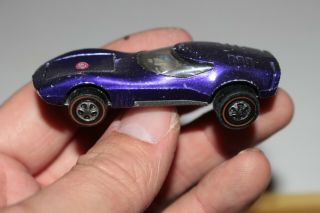 Vintage Hot Wheels Redline Purple Torero 1968 Mattel US WITH STP STICKER S41 4