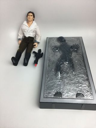 1998 Star Wars 12 " Action Figure Han Solo With Carbonite Block