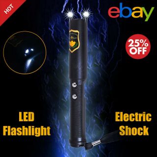 Electro Shocker Stun Gun For Self - Defense Electric Shock Wand W/ Led Flashlight