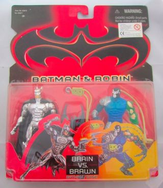 Batman & Robin Brain Vs Brawn Batman & Bane Two Pack 2 Figures 1997 Kenner Moc