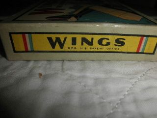 Vintage RARE 1928 WINGS Parker Brothers Air Mail Card Game,  Complete w/rules 8