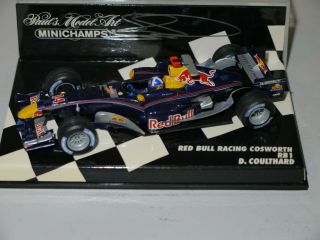 Minichamps 1:43 F1 2005 David Coulthard Red Bull Racing Cosworth Rb1 Signed