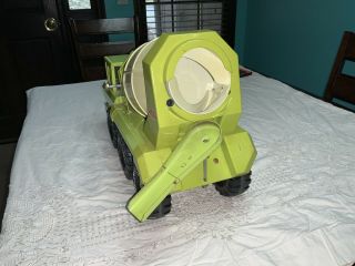 Vintage Mighty Tonka Ready Mixer Cement Truck Lime Green Metal Pressed steel 3