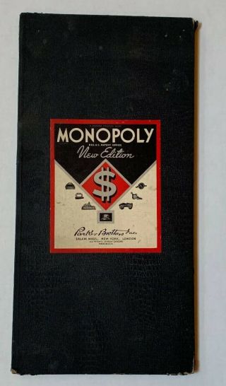 Vintage 1930’s Monopoly Board Game Edition: Board With Cards