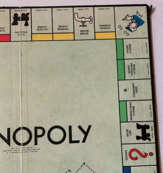 Vintage 1930’s Monopoly Board Game Edition: Board With Cards 8